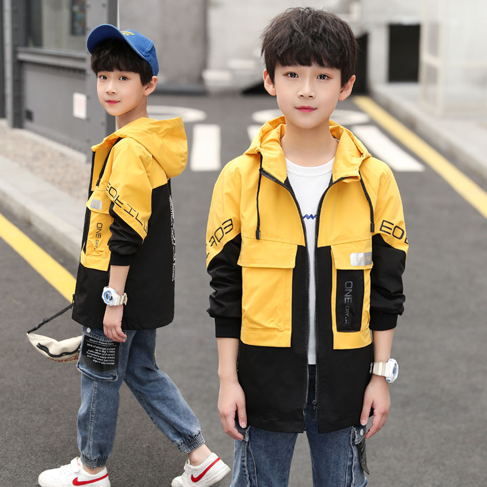Kids Hooded Windbreaker Jacket - Lightweight Windproof Coat for Boys & Girls