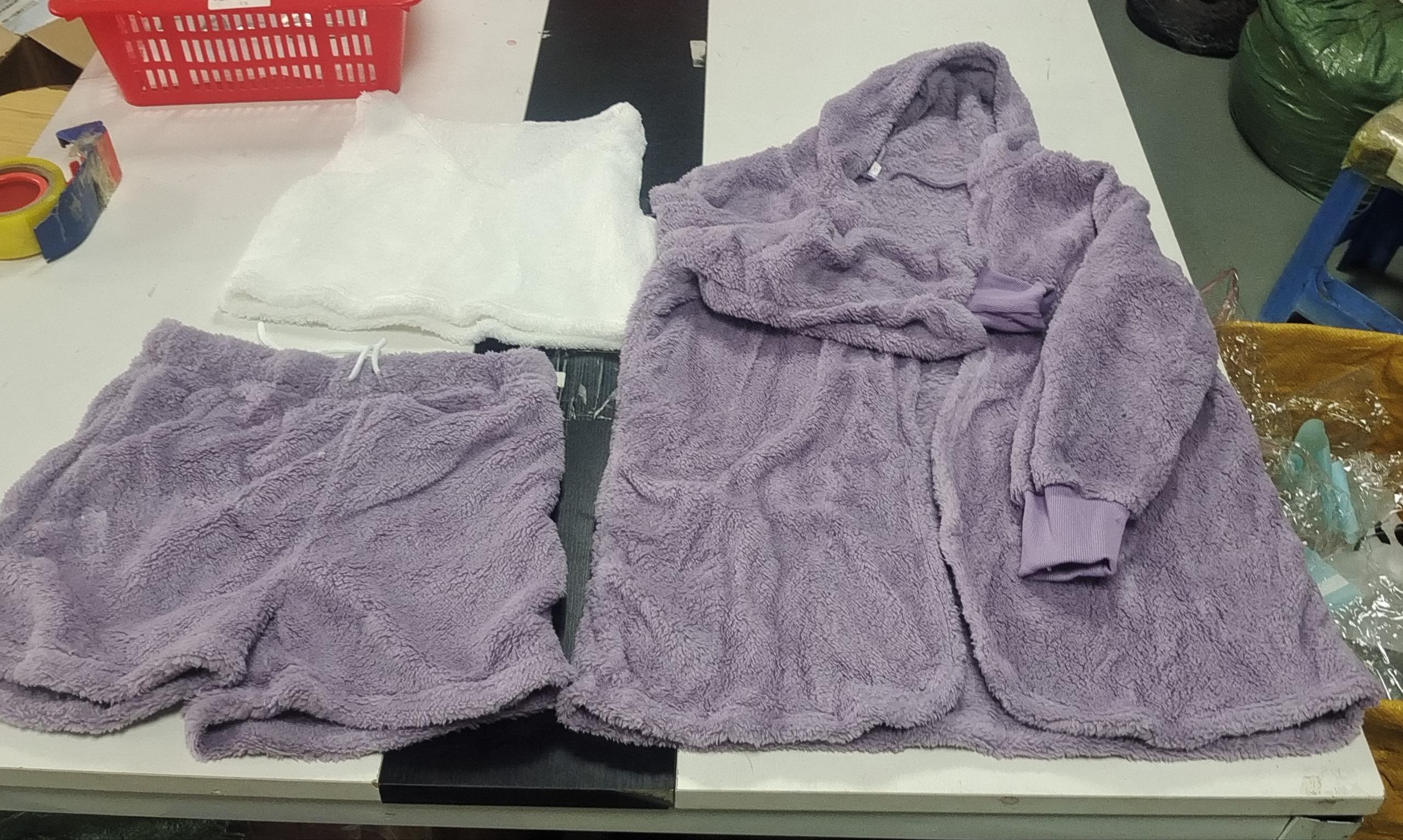 Women's 3-Piece Pajama Set - Crop Tank Top & Drawstring Shorts Loungewear