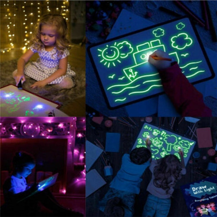 3D Magic LED Drawing Board - Glow Art Sketchpad for Kids