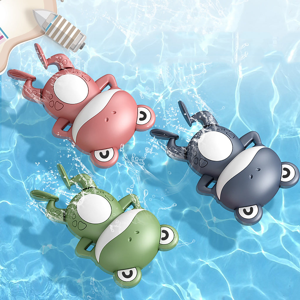 Wind-Up Swimming Frog Bath Toy - Fun Floating Water Toy for Kids