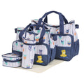 5Pcs Baby Nappy Diaper Bags Set For Picnic Mummy Diaper Handbags