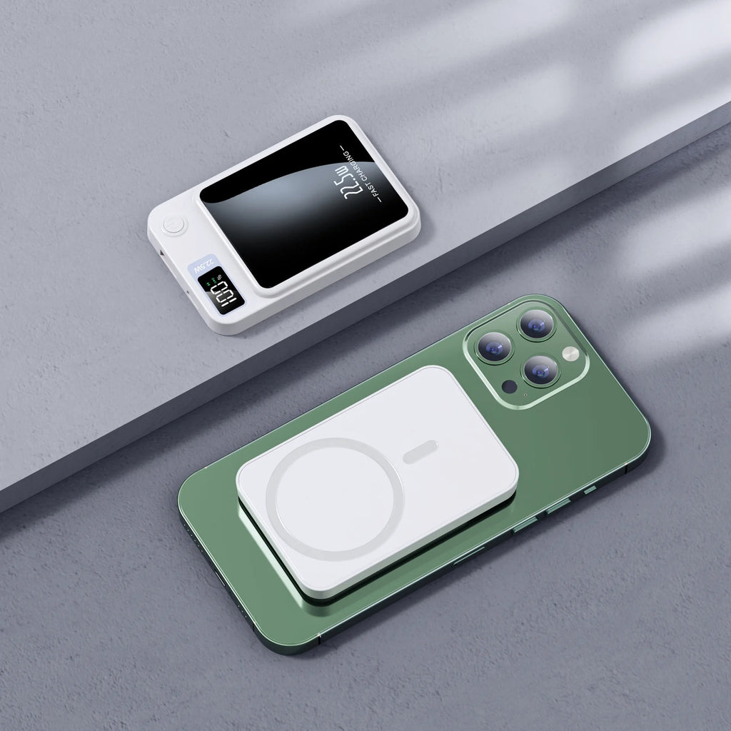 Magnetic Wireless Power Bank 10000mAh - Fast-Charging MagSafe Portable Charger