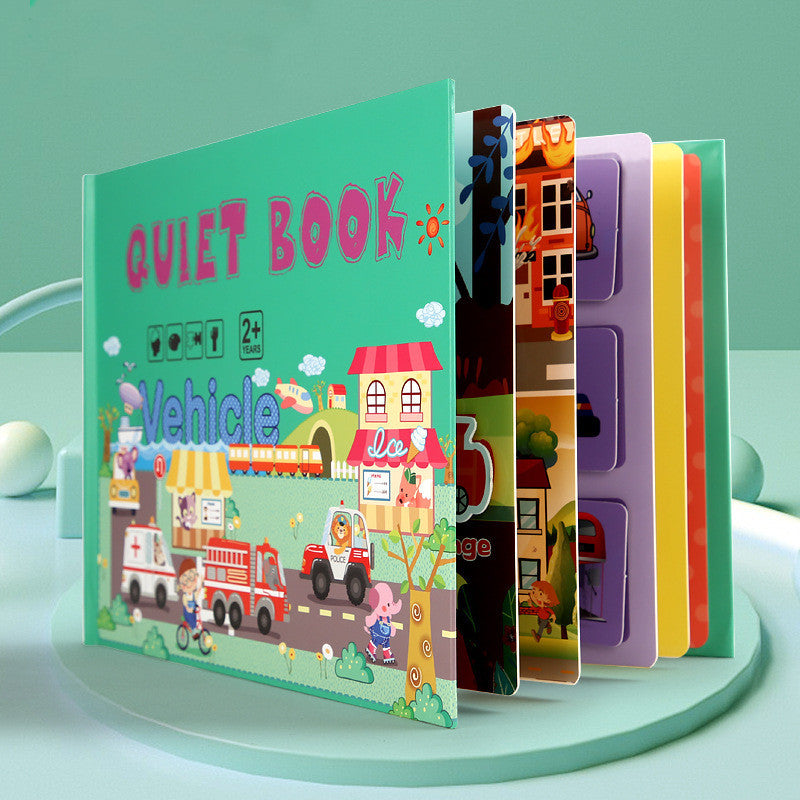 Kids Quiet Busy Book - Montessori Sticker Activity Book for Toddlers
