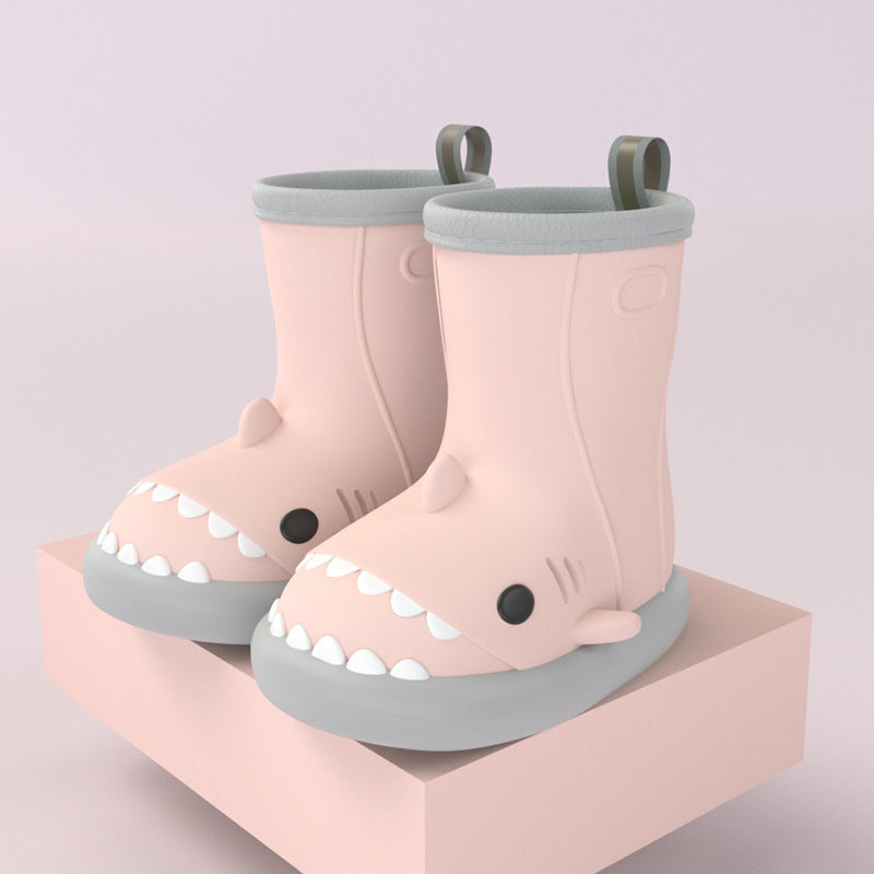 Kids Shark Rain Boots - Cute Waterproof Non-Slip Boots for Boys & Girls