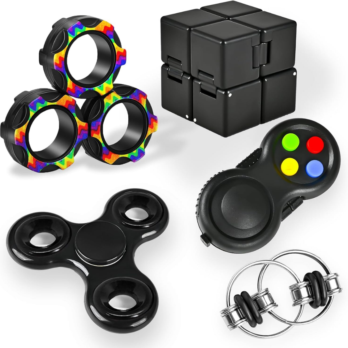 5-Piece Fidget Toy Set - Sensory Stress Relief Pack for Focus, Anxiety, ADHD & Autism