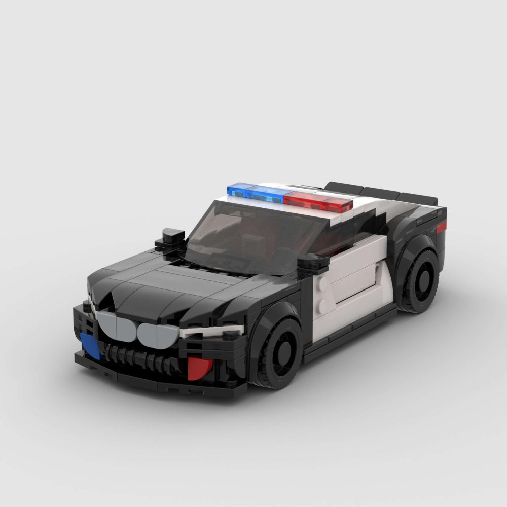 318-Piece Police Car Building Blocks - DIY City Vehicle Model Kit for Kids & Adults
