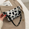 Leopard Pattern Plush Bag Personality Diagonal Women Bag Chain