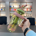Kids Water Bottle with Straw - Large 1200ml Portable Cartoon Drink Bottle