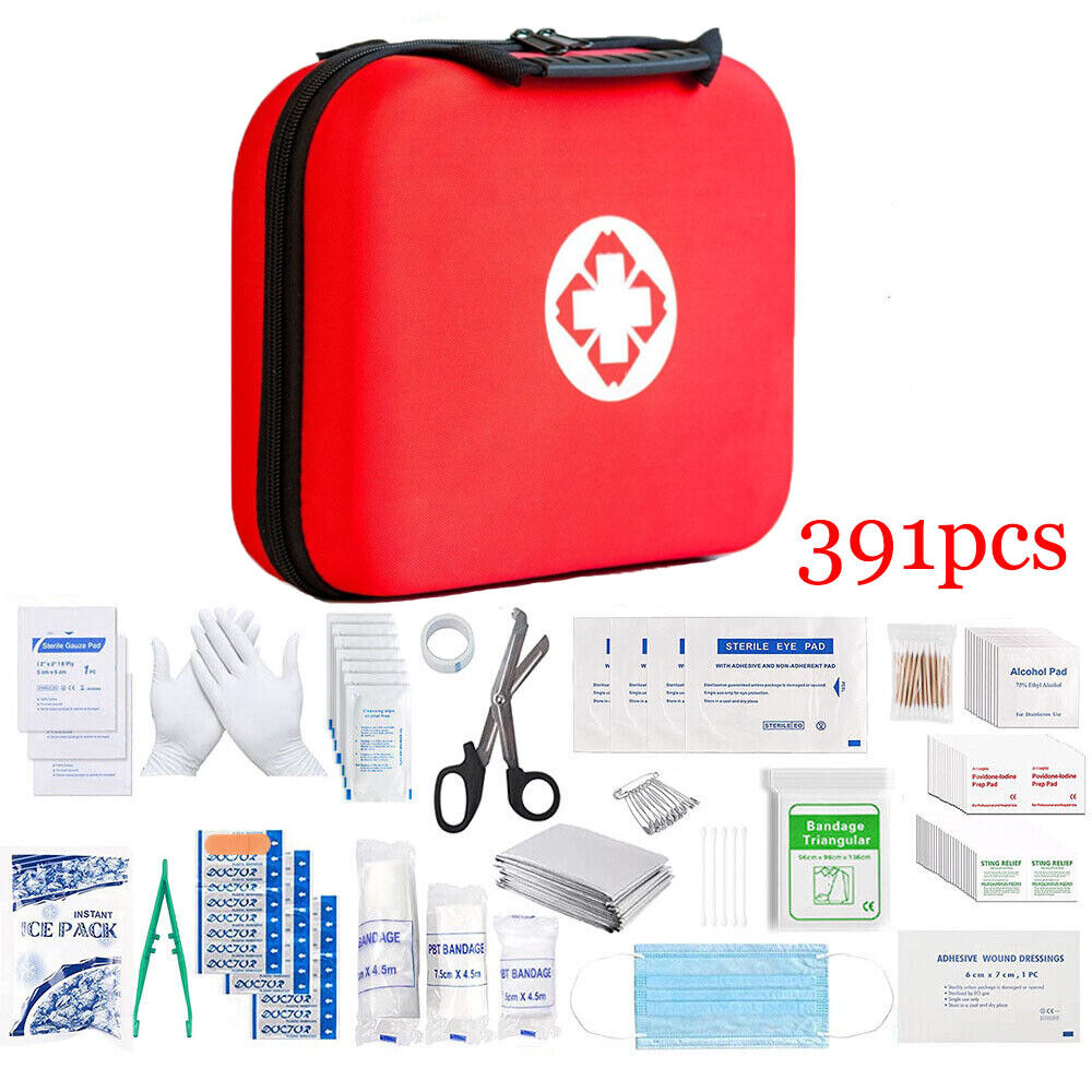 391pcs First Aid Kit Medical Emergency Travel Home Car Taxi