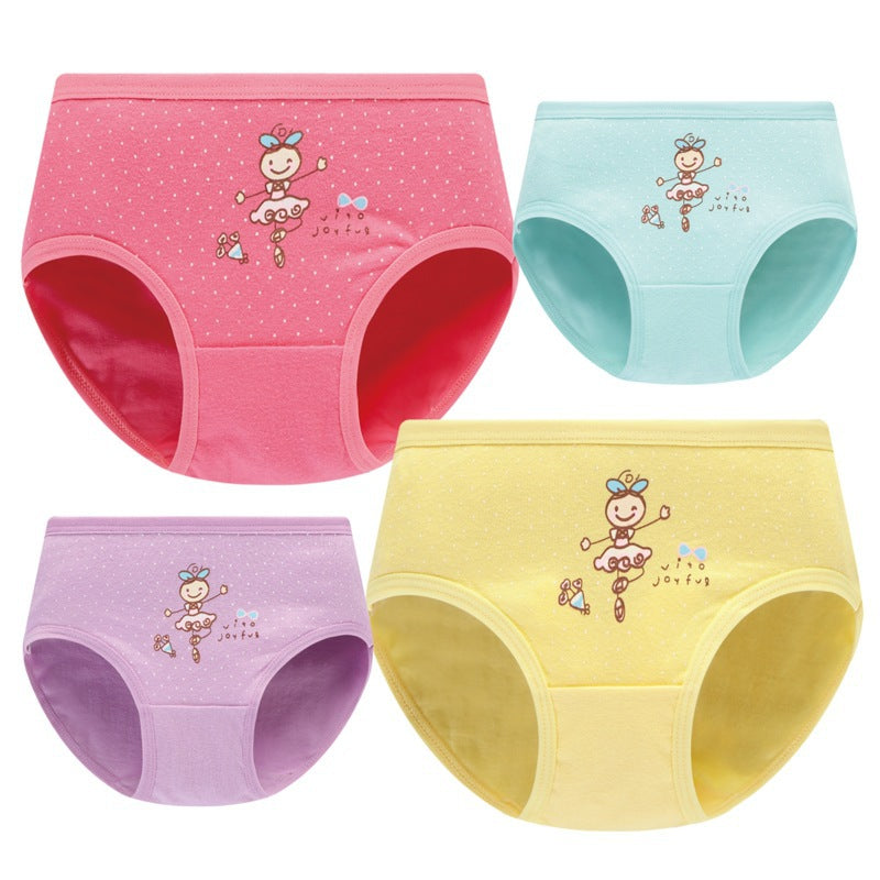 Kids Cotton Underwear Briefs (4 Pack) - Soft Breathable for Boys & Girls