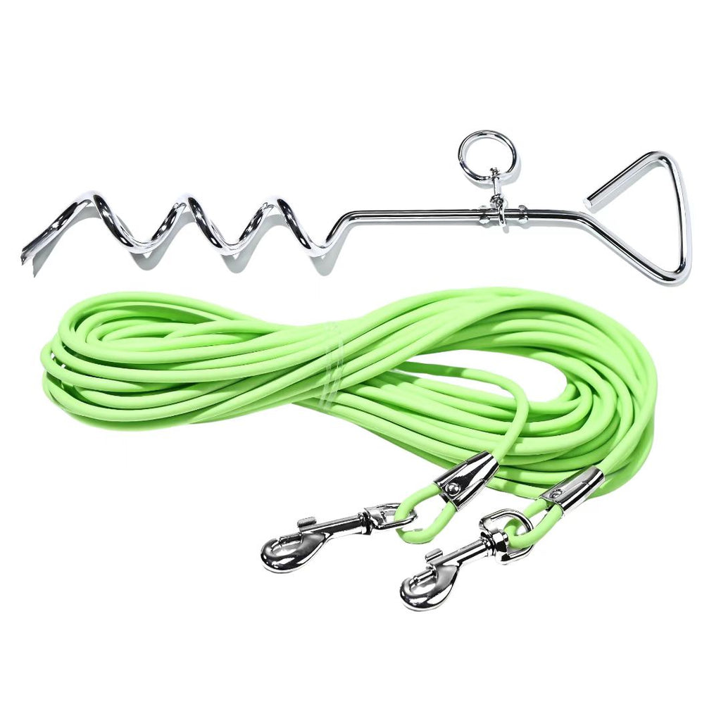 Dog Tie-Out Ground Stake Lead - 9M Long Line for Yard, Camping & Outdoor Freedom