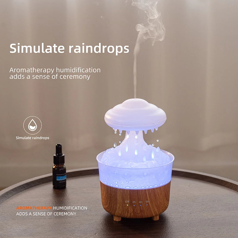 Aromaterapiya Diffuzori "Yomg'ir Buluti" (LED Tungi Chiroq, Namlagich)