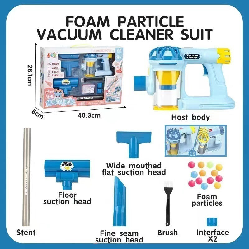 Kids Pretend Play Toy Vacuum Cleaner - Simulation Cleaning Set for Toddlers